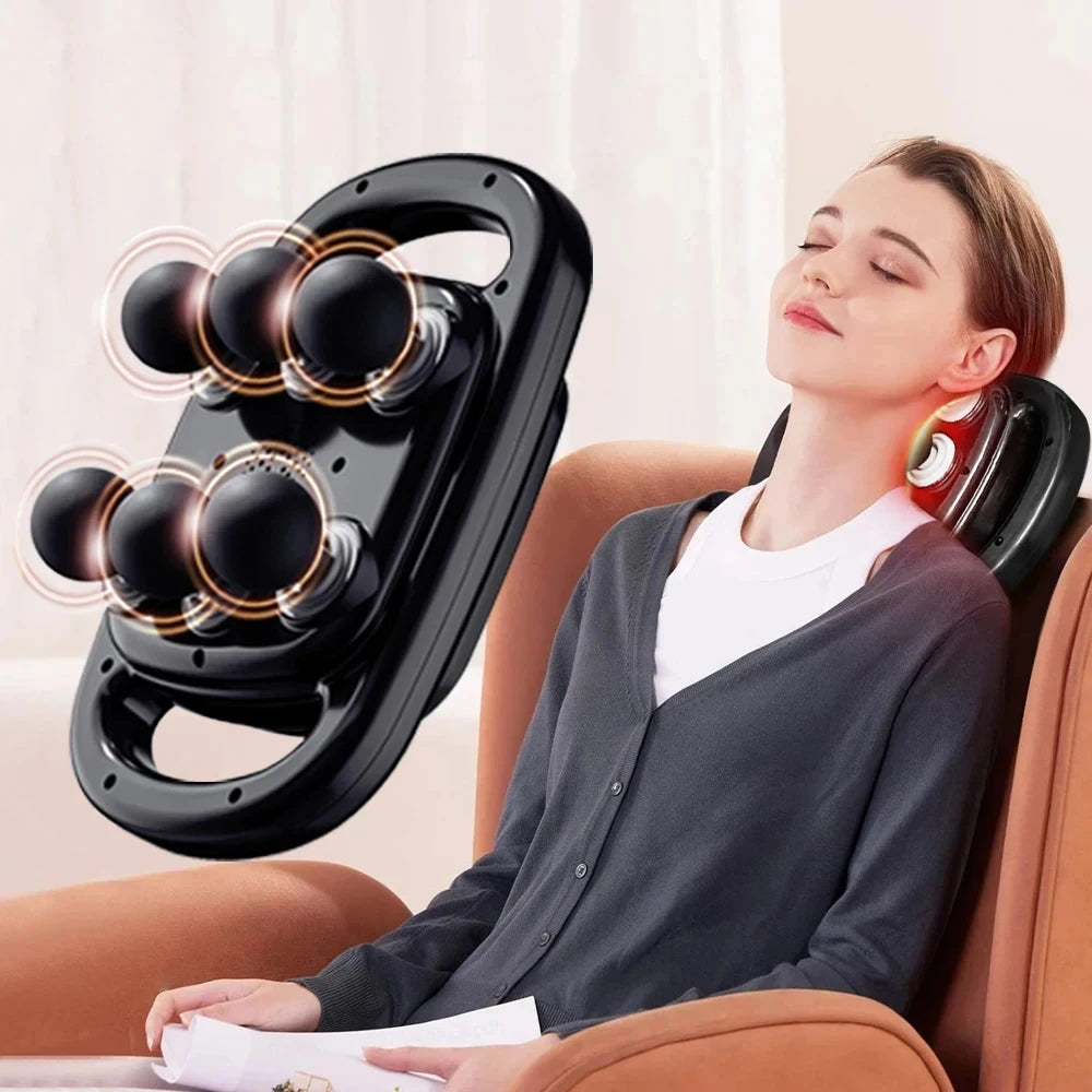 DeepKnead Neck & Shoulder Massager™ — 6-Node Shiatsu Pain Relief